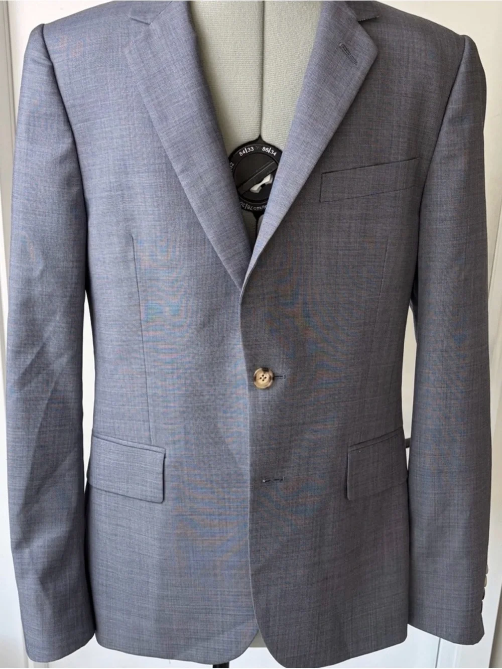 Paul Smith Soho Fit 2 Button Blazer, Light Blue-Grey, 38R, EUC